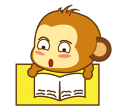 Cute Yellow Monkey sticker #11189364