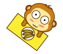 Cute Yellow Monkey sticker #11189365