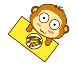 Cute Yellow Monkey sticker #11189365