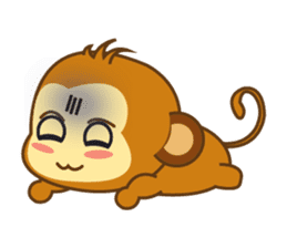 Cute Yellow Monkey sticker #11189366