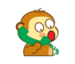 Cute Yellow Monkey sticker #11189369