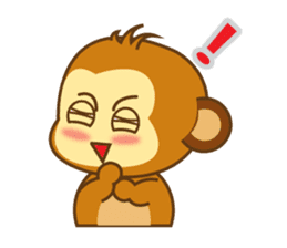 Cute Yellow Monkey sticker #11189373