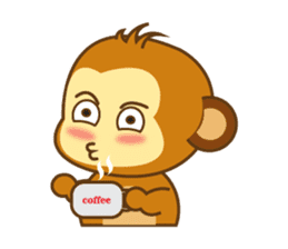 Cute Yellow Monkey sticker #11189374
