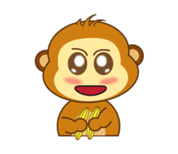 Cute Yellow Monkey sticker #11189376