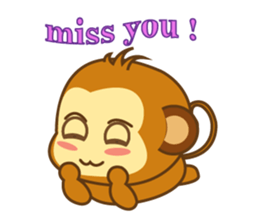 Cute Yellow Monkey sticker #11189377