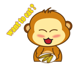 Cute Yellow Monkey sticker #11189379