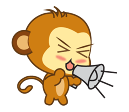 Cute Yellow Monkey sticker #11189381