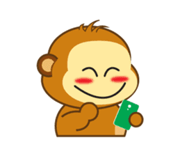 Cute Yellow Monkey sticker #11189382