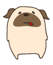 Lazy Pug sticker #11190304