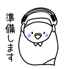 Parakeet father went bald sticker #11190464