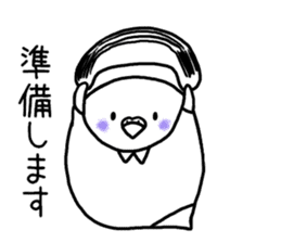 Parakeet father went bald sticker #11190464