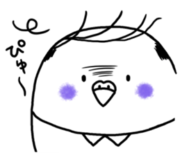 Parakeet father went bald sticker #11190471