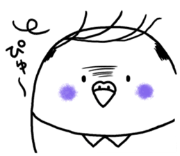 Parakeet father went bald sticker #11190471