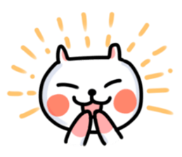 White Cat' Every Day sticker #11191266