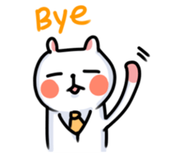 White Cat' Every Day sticker #11191267