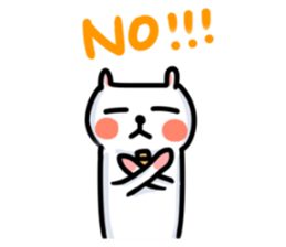 White Cat' Every Day sticker #11191273