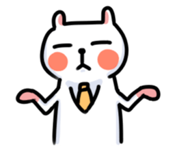 White Cat' Every Day sticker #11191284