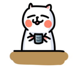 White Cat' Every Day sticker #11191291