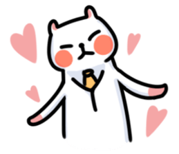 White Cat' Every Day sticker #11191293