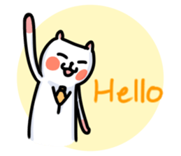 White Cat' Every Day sticker #11191294