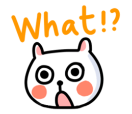 White Cat' Every Day sticker #11191295