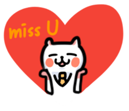 White Cat' Every Day sticker #11191296