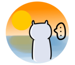 White Cat' Every Day sticker #11191297