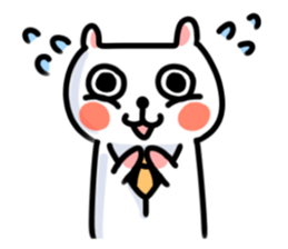 White Cat' Every Day sticker #11191298