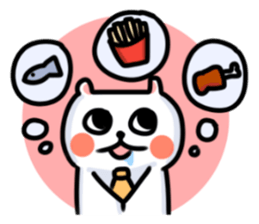 White Cat' Every Day sticker #11191302