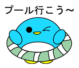 Event Hen round pen summer sticker #11193617