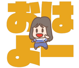 Girls with big letter2 sticker #11195856