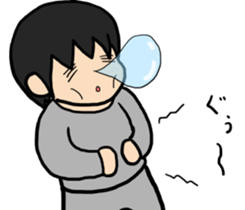 Sleeping Japanese man sticker #11196345