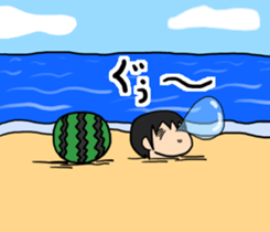 Sleeping Japanese man sticker #11196356