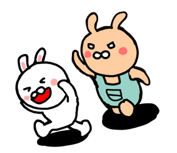 overalls rabbit sticker #11197098
