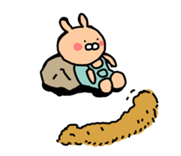 overalls rabbit sticker #11197101