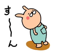 overalls rabbit sticker #11197121