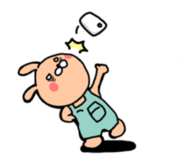 overalls rabbit sticker #11197131