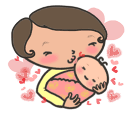 Ripe cute women happy  day 4 kiss&hug sticker #11202486