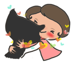 Ripe cute women happy  day 4 kiss&hug sticker #11202501