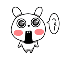 actually friendly rabbit sticker #11202729