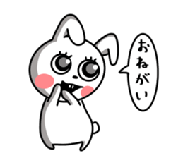 actually friendly rabbit sticker #11202734