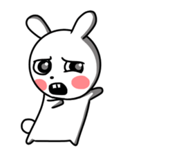 actually friendly rabbit sticker #11202740