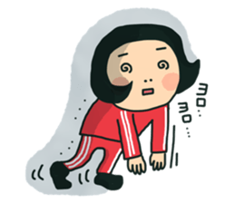 cheerful young girl sticker #11204371