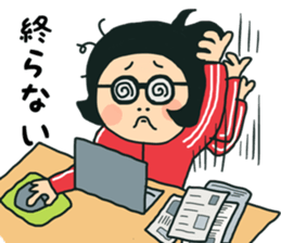 cheerful young girl sticker #11204383