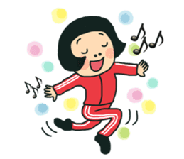 cheerful young girl sticker #11204391