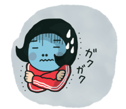 cheerful young girl sticker #11204396