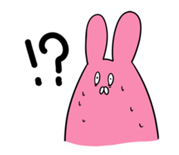 Sloping shoulders rabbit sticker sticker #11205563