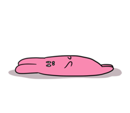 Sloping shoulders rabbit sticker sticker #11205564