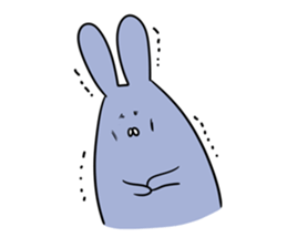 Sloping shoulders rabbit sticker sticker #11205568