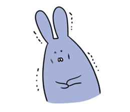 Sloping shoulders rabbit sticker sticker #11205568